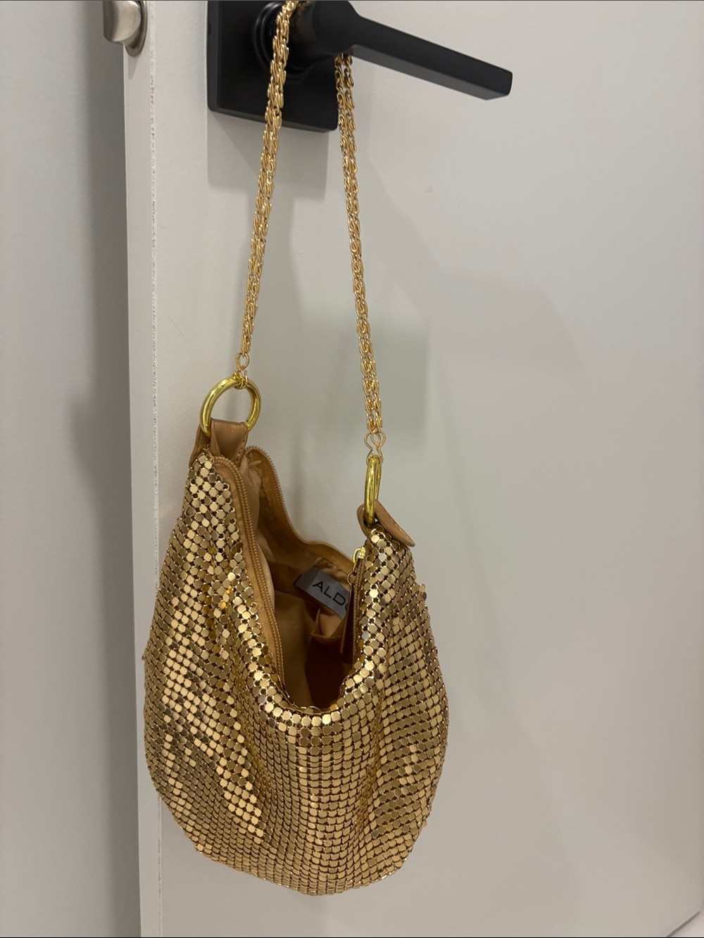 Aldo Gold Sequin Chain Shoulder Bag